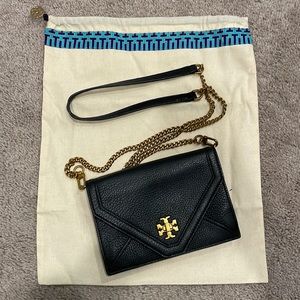 Tory Burch black crossbody with gold hardware